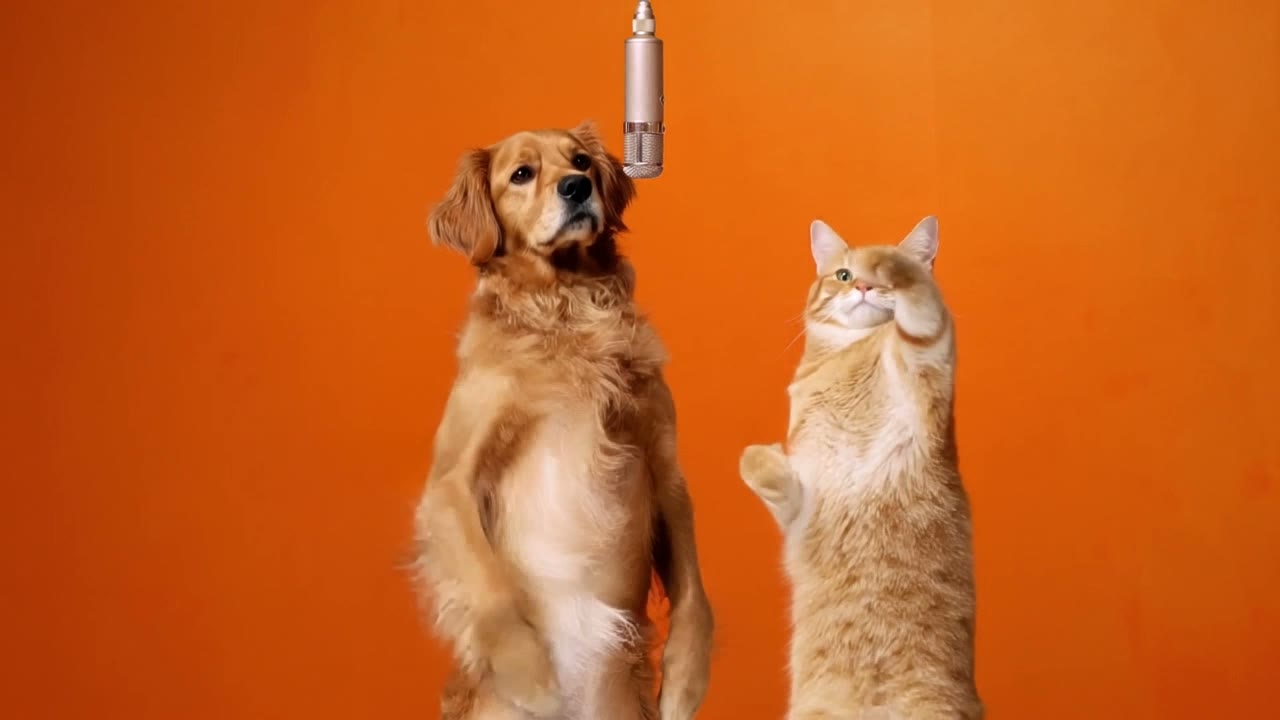 Dog & Cat — Hotel Lobby AI Pet Video